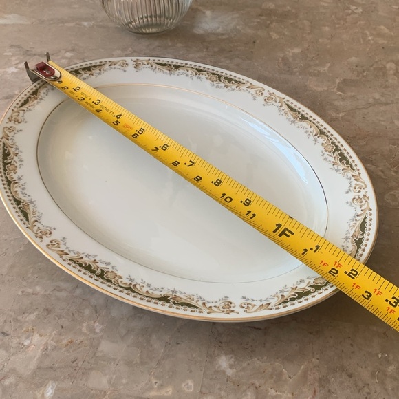 Signature Collection Porcelain Platter Queen Anne 14-1/4"x10-1/2" dining serving - Picture 5 of 8